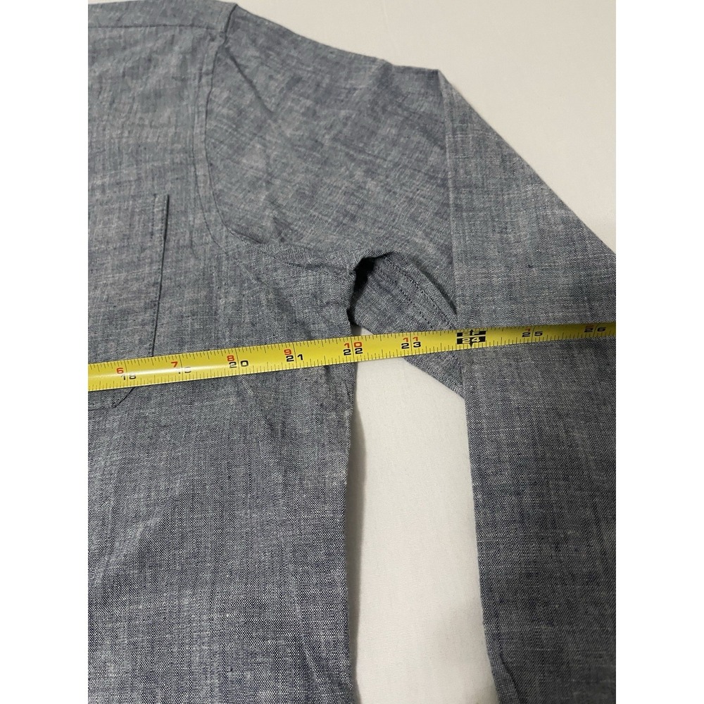 Tailor Vintage M Medium Luxe Performance Insignia Blue Button Down Long Sleeve - Picture 5 of 6
